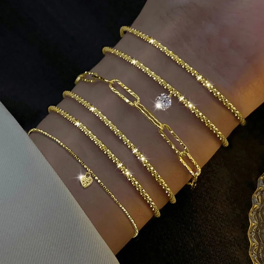 Conjunto 6 Pulseiras Elegance: Brilho e Versatilidade Diária