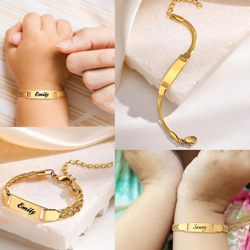 Pulseira Gravável em Aço Dourado: Memórias com Significado