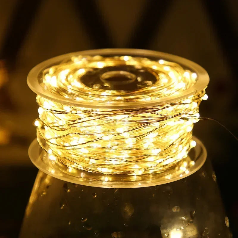 Luzes LED Camufladas em Fio de Cobre Verde (5 m a 20 m)