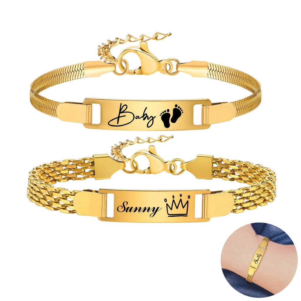 Pulseira Gravável em Aço Dourado: Memórias com Significado