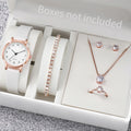 Conjunto Feminino: Relógio Elegance e 4 Peças de Bijutaria