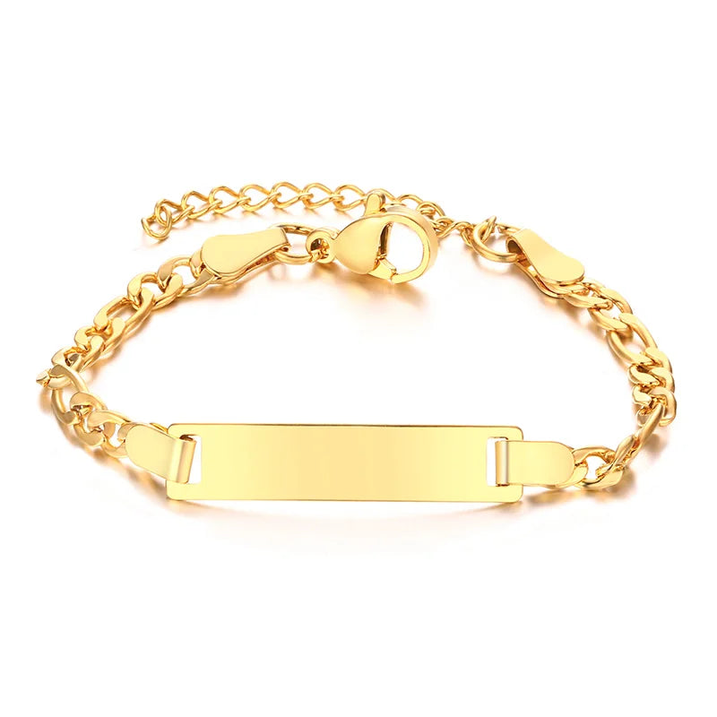 Pulseira Gravável em Aço Dourado: Memórias com Significado