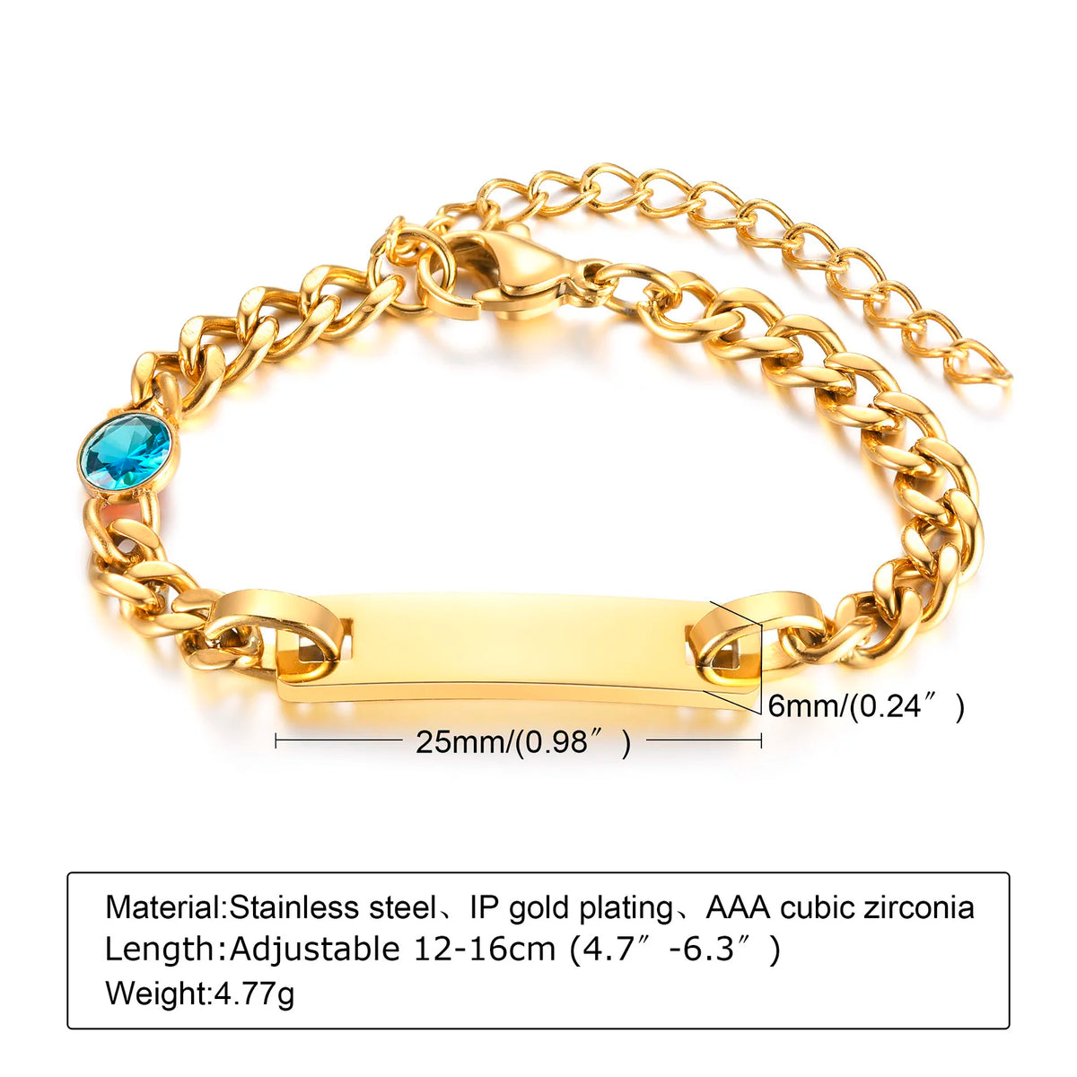 Pulseira Gravável em Aço Dourado: Memórias com Significado