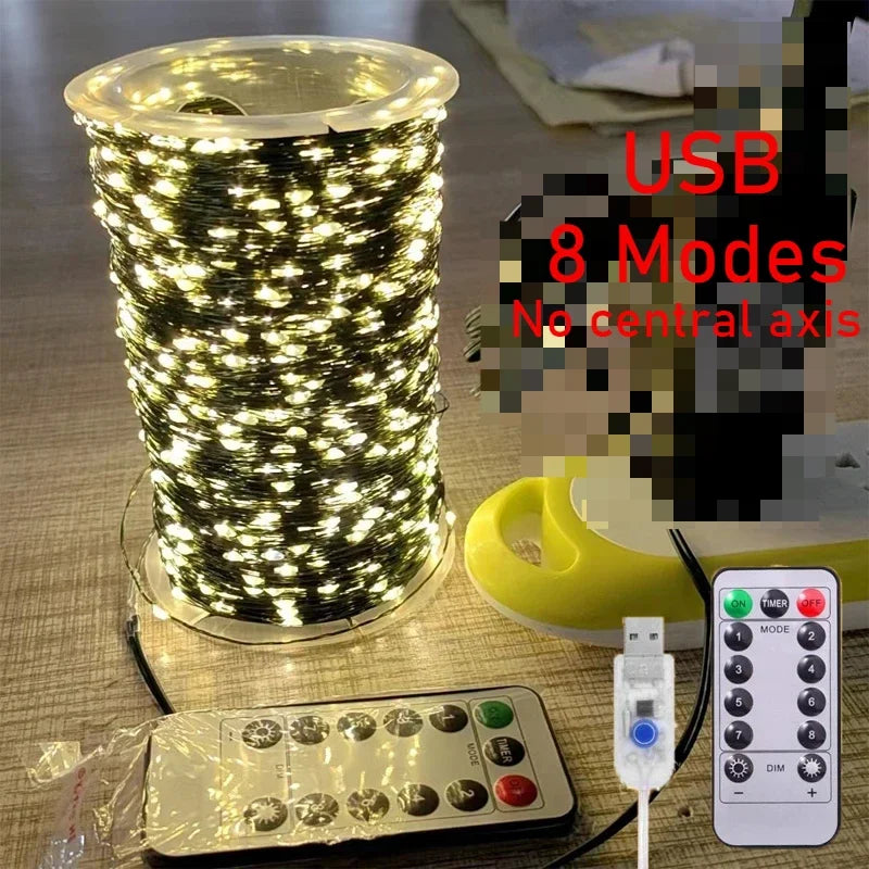 Luzes LED Camufladas em Fio de Cobre Verde (5 m a 20 m)