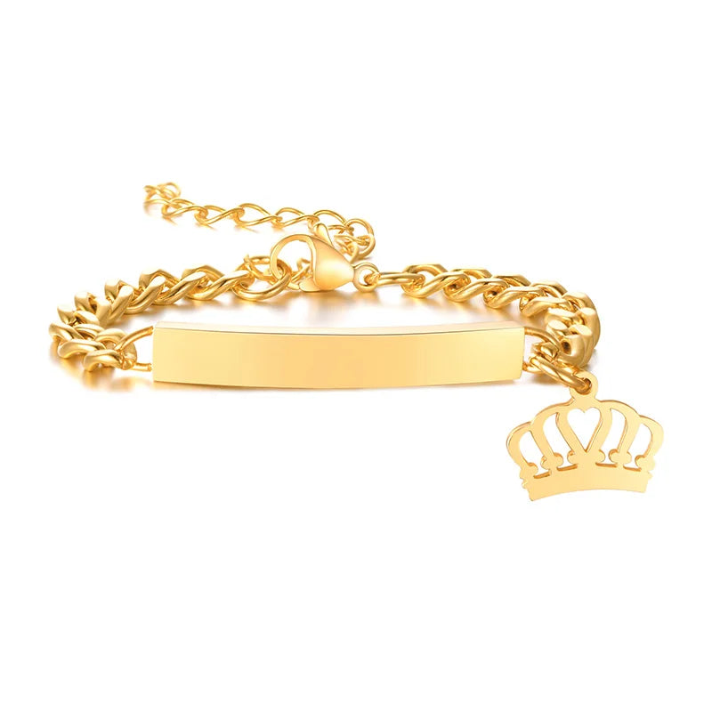 Pulseira Gravável em Aço Dourado: Memórias com Significado