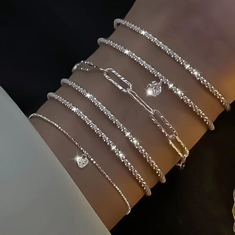 Conjunto 6 Pulseiras Elegance: Brilho e Versatilidade Diária