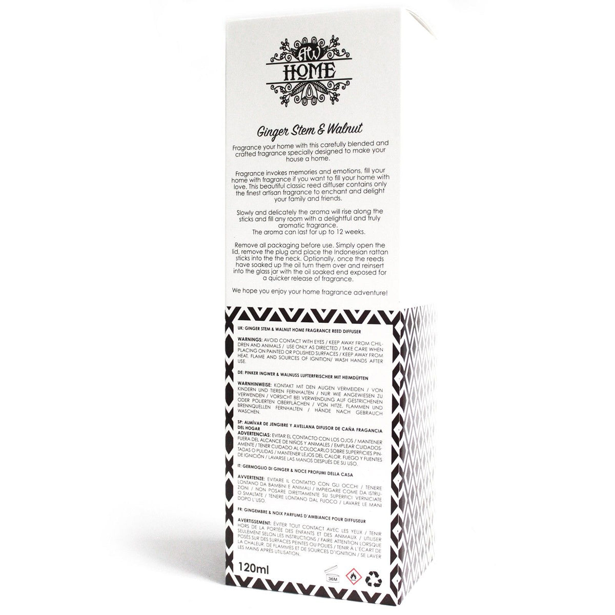 Difusor Ginger Stem & Walnut 120 ml | Casa Acolhedora