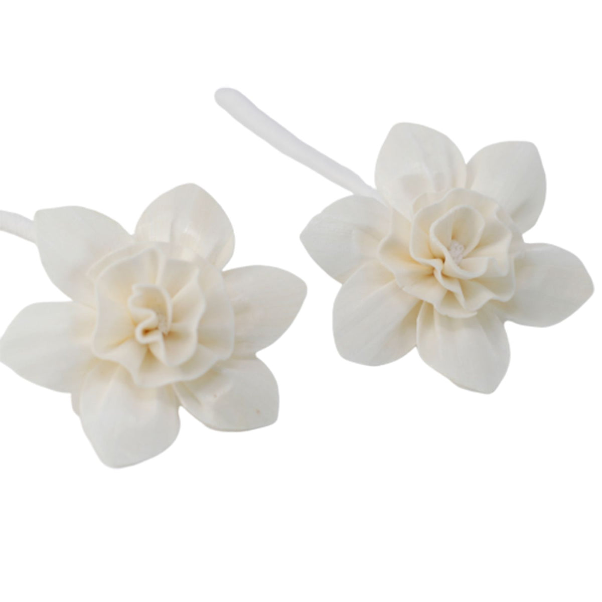 Conjunto 4 Flores Difusoras em Madeira de Sola Lírio 7 cm