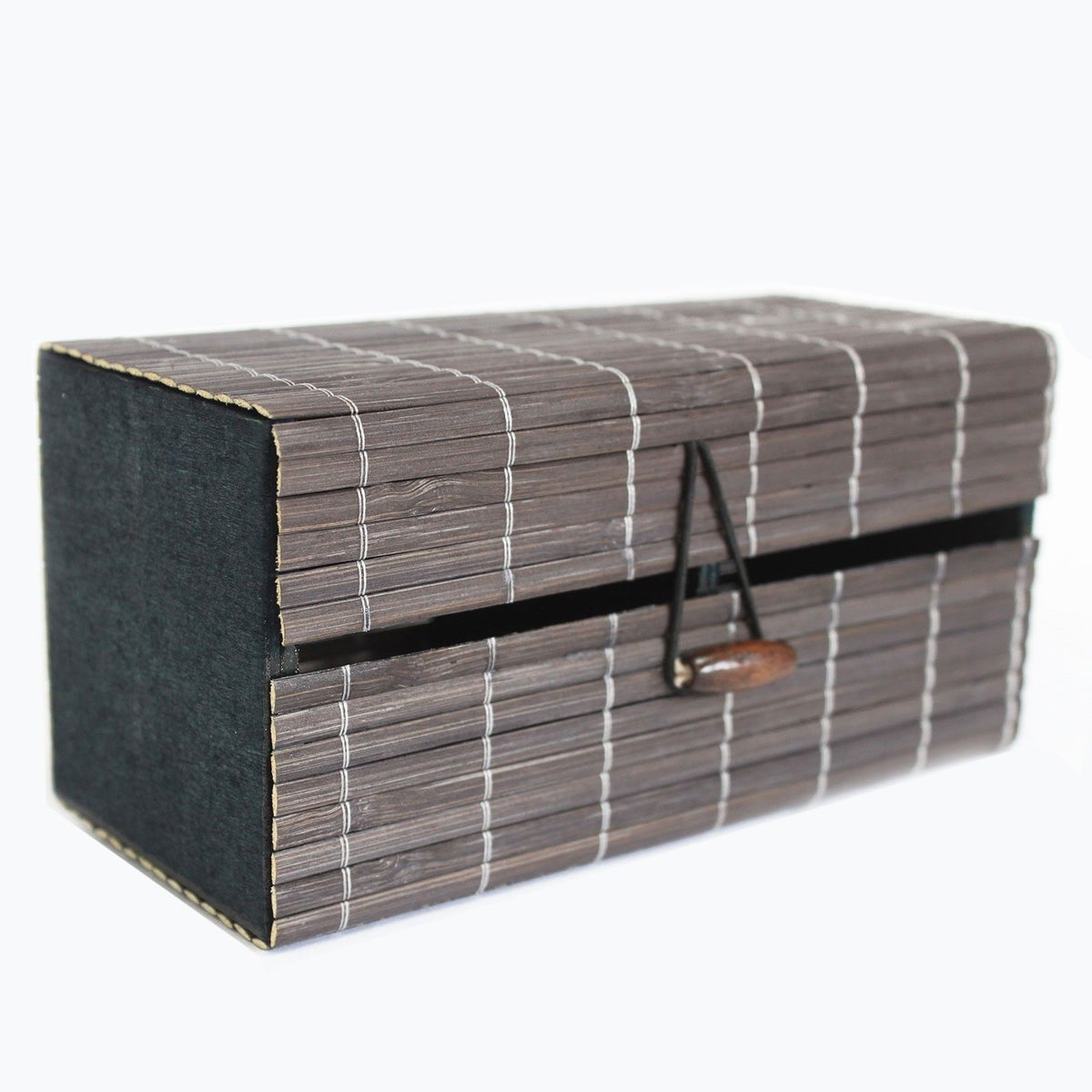 Caixa Dupla em Bambu Natural para Oferta e Organização