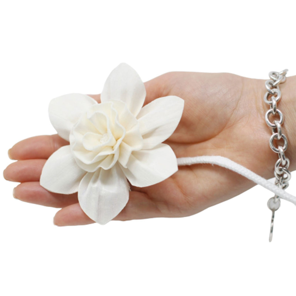 Conjunto 4 Flores Difusoras em Madeira de Sola Lírio 7 cm