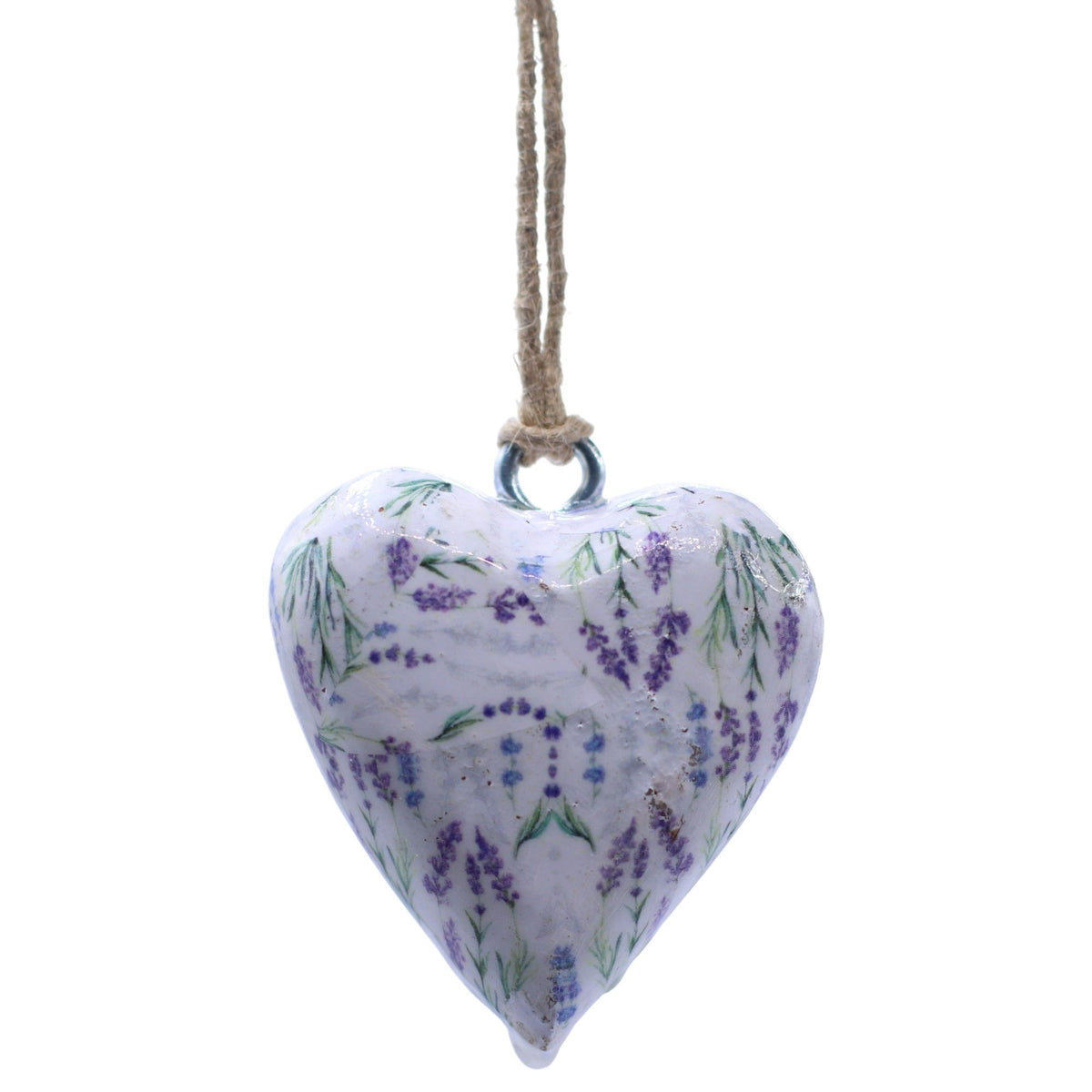 Frasco com Corações em Madeira Decorativa Lavender