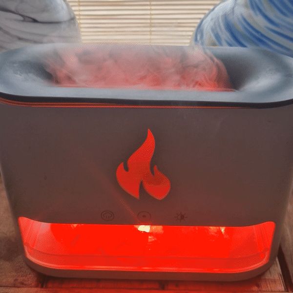 Difusor Ultrassónico Blaze com Sal dos Himalaias e Efeito Chama