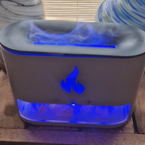 Difusor Ultrassónico Blaze com Sal dos Himalaias e Efeito Chama