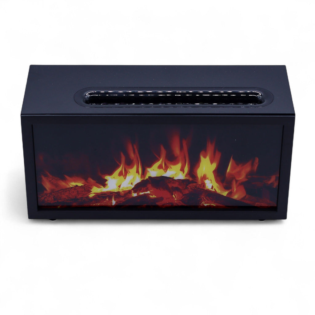 Difusor Ultrassónico Efeito Chama e Som Ambiente USB (Preto)