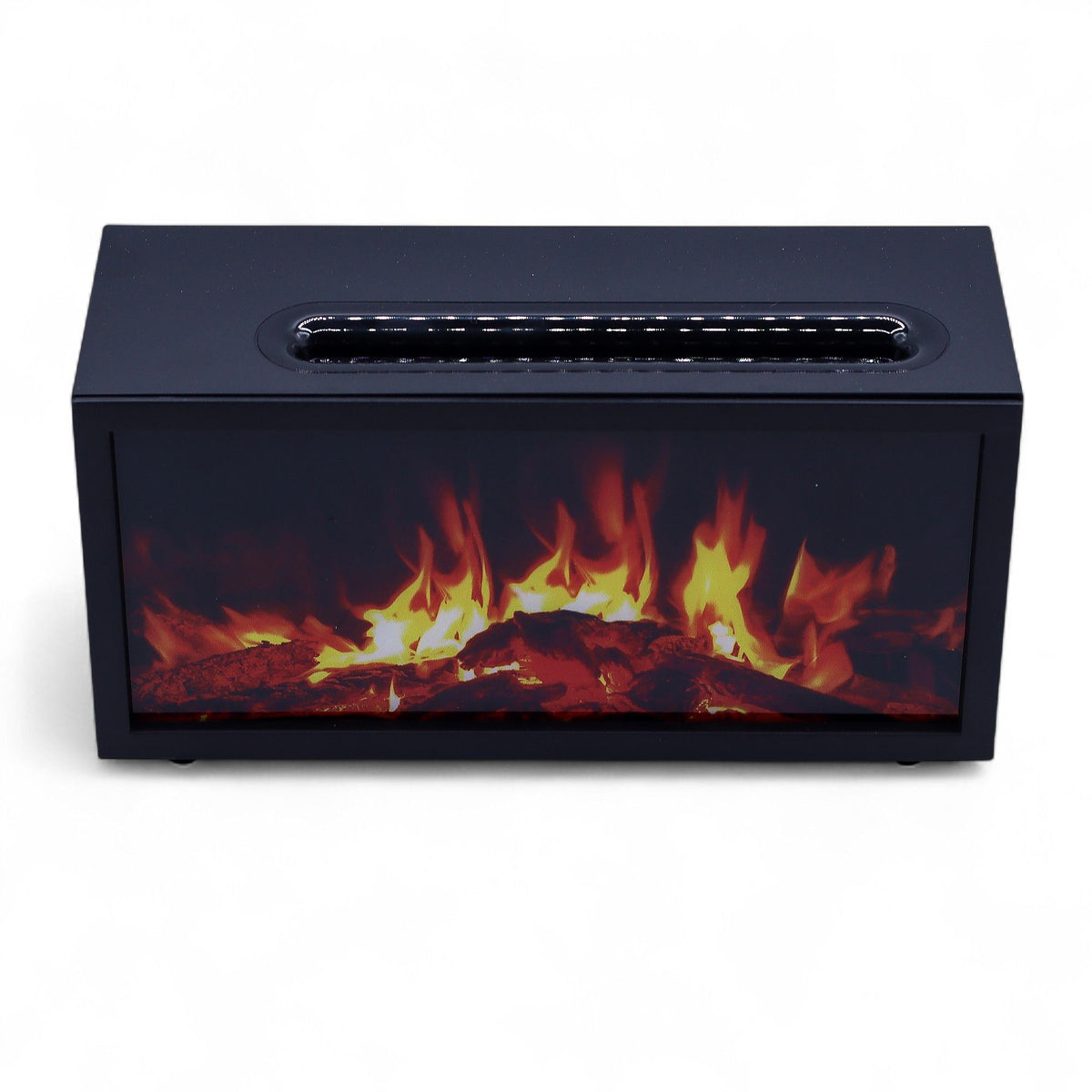 Difusor Ultrassónico Efeito Chama e Som Ambiente USB (Preto)