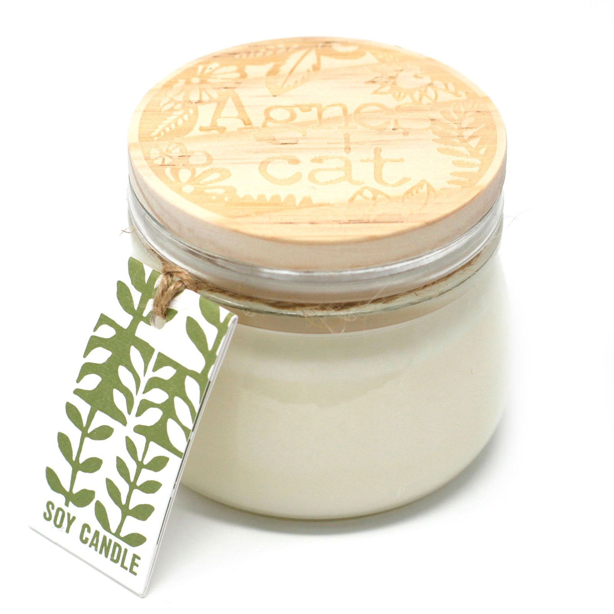 Vela Natural Agnes and Cat Ruibarbo em Frasco Kilner (180 ml)