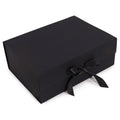 Caixa de Presente Magnética com Fita (33x25x12 cm) – Preto Mate