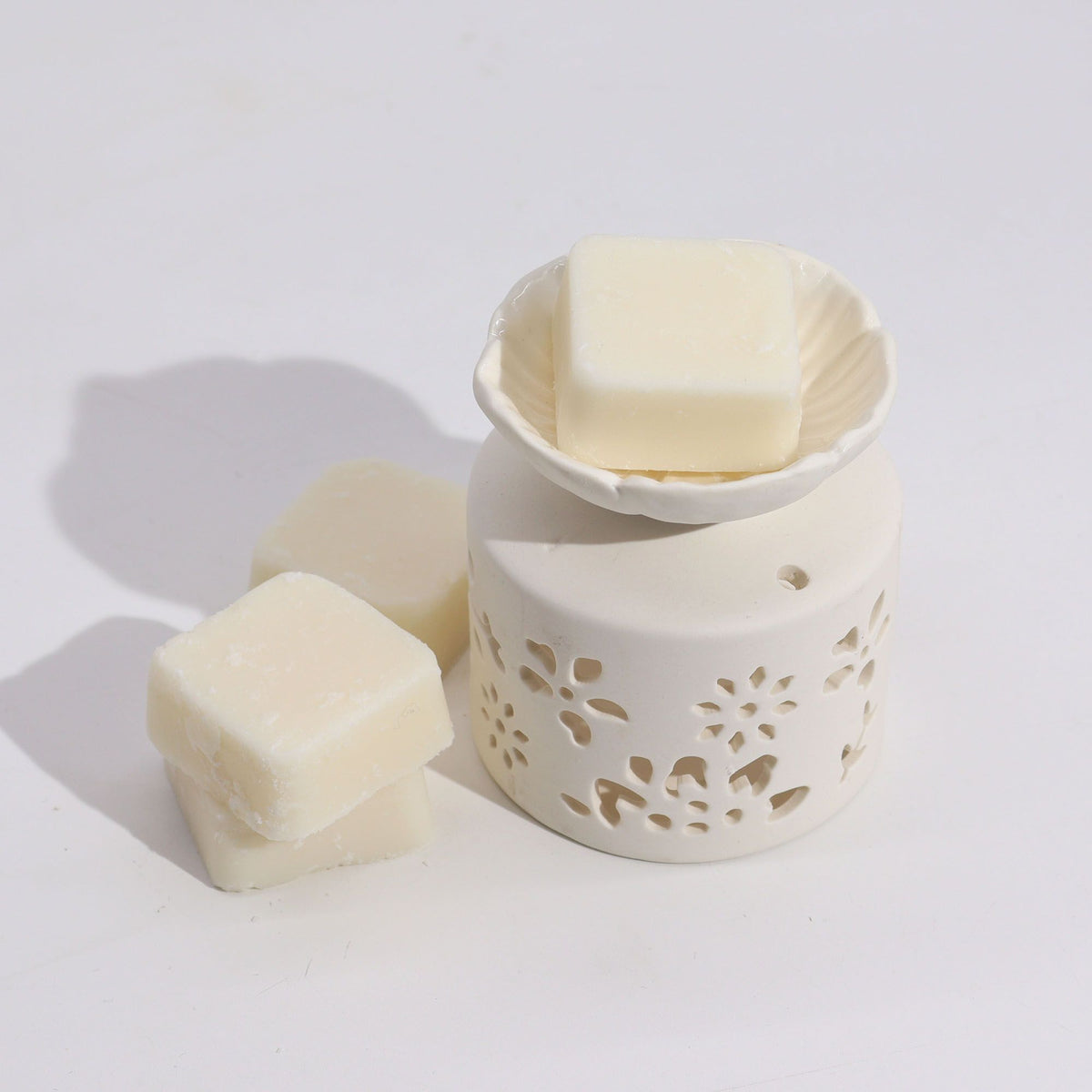 Conjunto Queimador Cerâmico com Cera Perfumada Tea & Roses