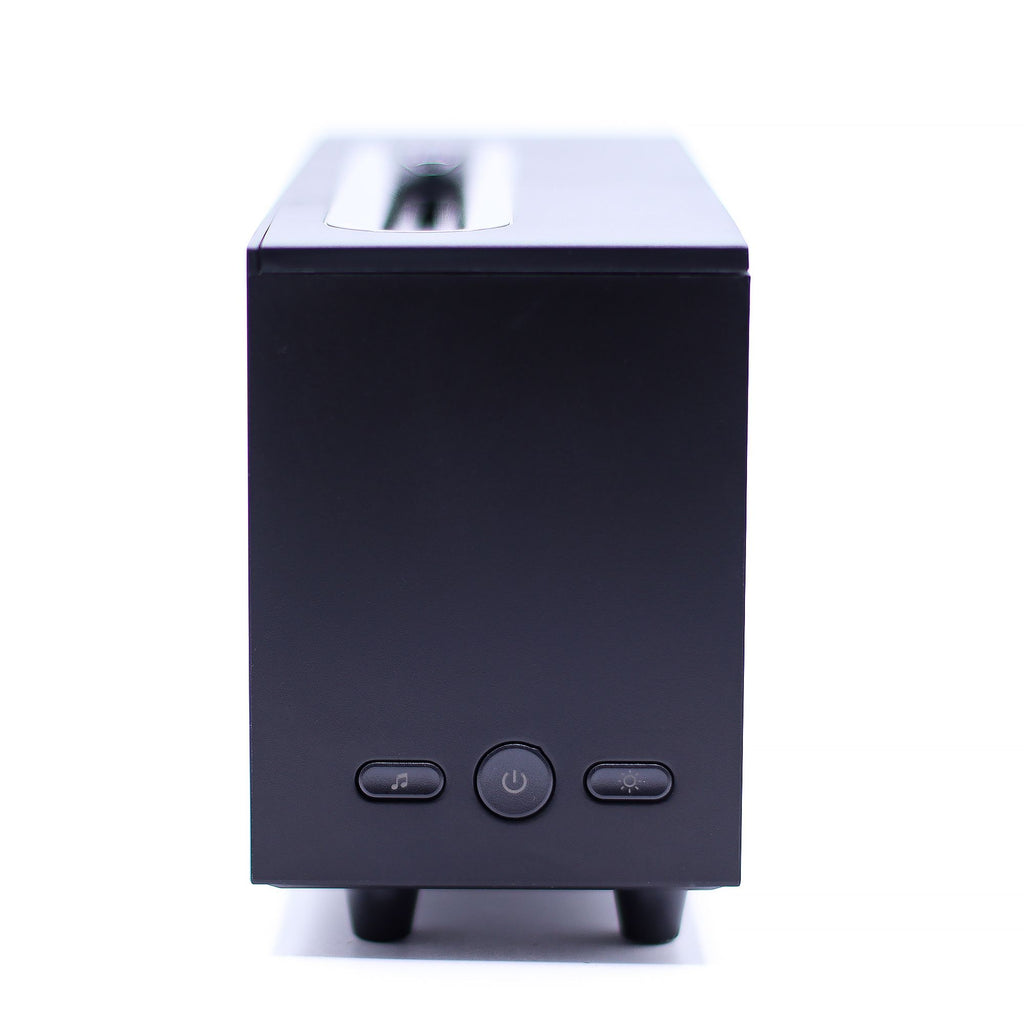 Difusor Ultrassónico Efeito Chama e Som Ambiente USB (Preto)