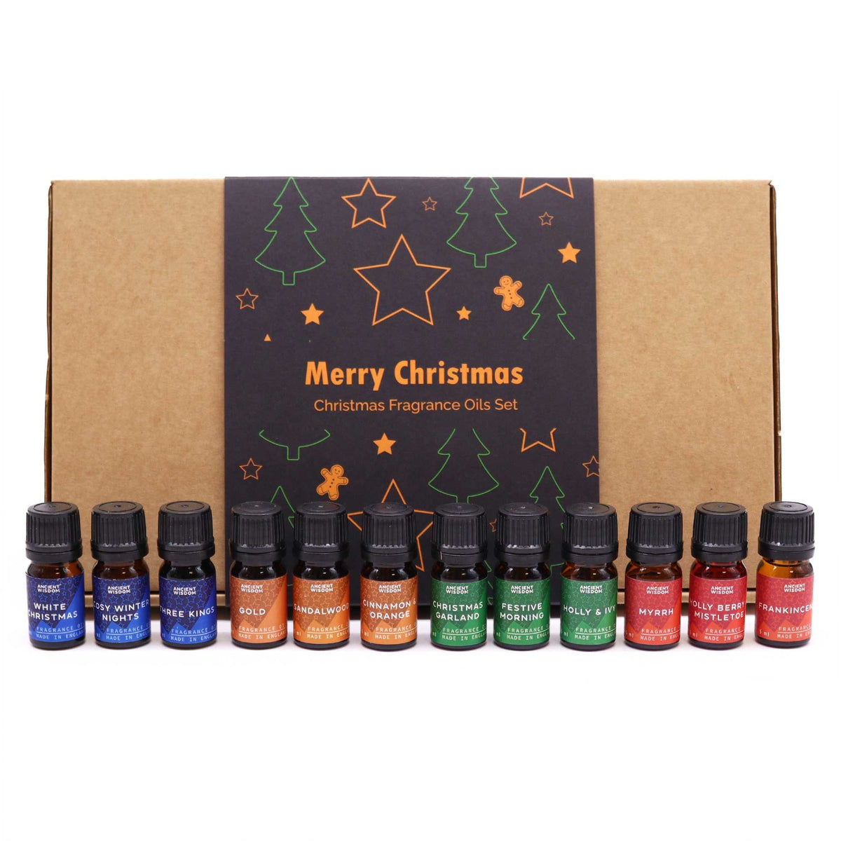 Conjunto 12 Óleos Aromáticos de Natal Holy Scents (60 ml)