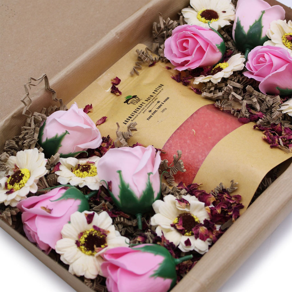 Conjunto de Banho SPA Wild Hare Passion: Sais e Flores de Sabão
