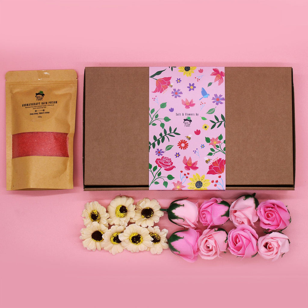 Conjunto de Banho SPA Wild Hare Passion: Sais e Flores de Sabão