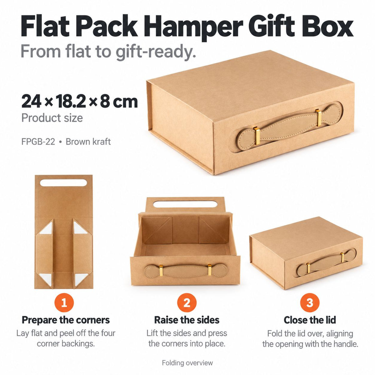 Caixa de Oferta com Pega Elegante (24x18x8 cm) – Branca