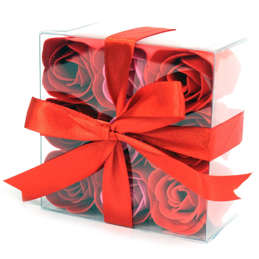 Caixa de 9 Rosas de Sabonete Aromático para Banho