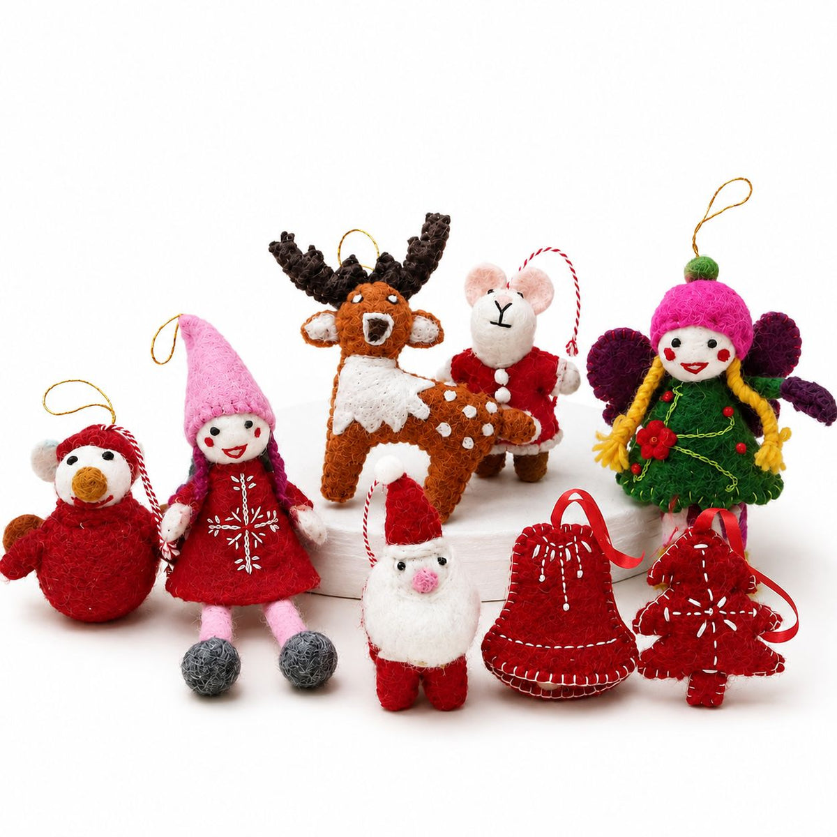 Pendente Natal em Feltro Artesanal para Mala ou Árvore (1 Unid.)