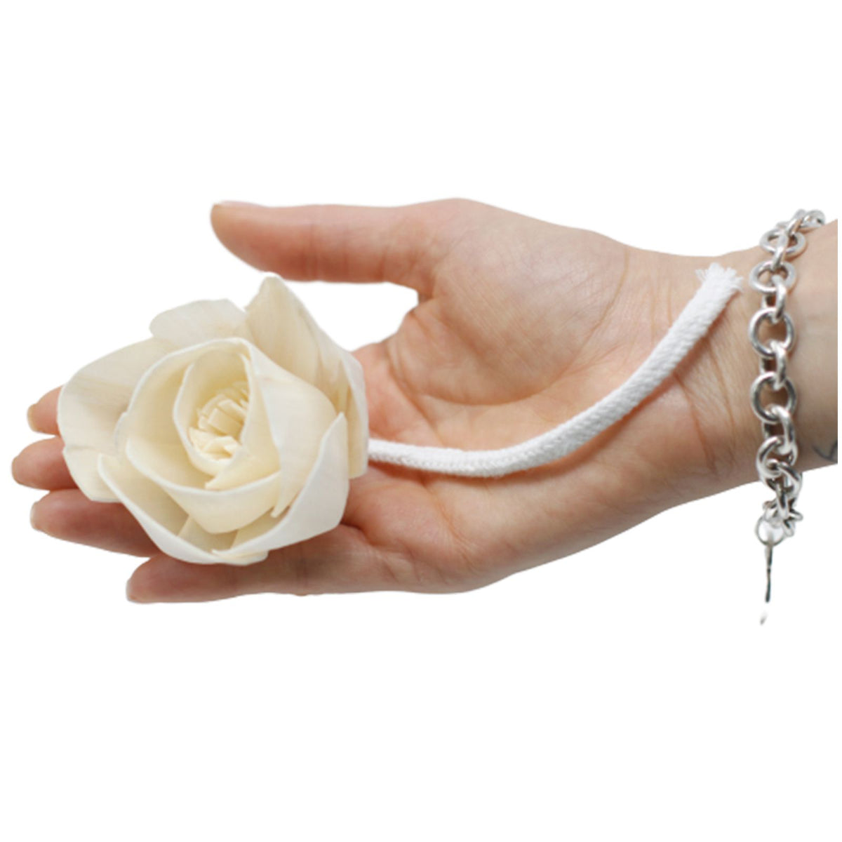 Flores Difusoras em Madeira Sola com Cordão (Pack de 4)
