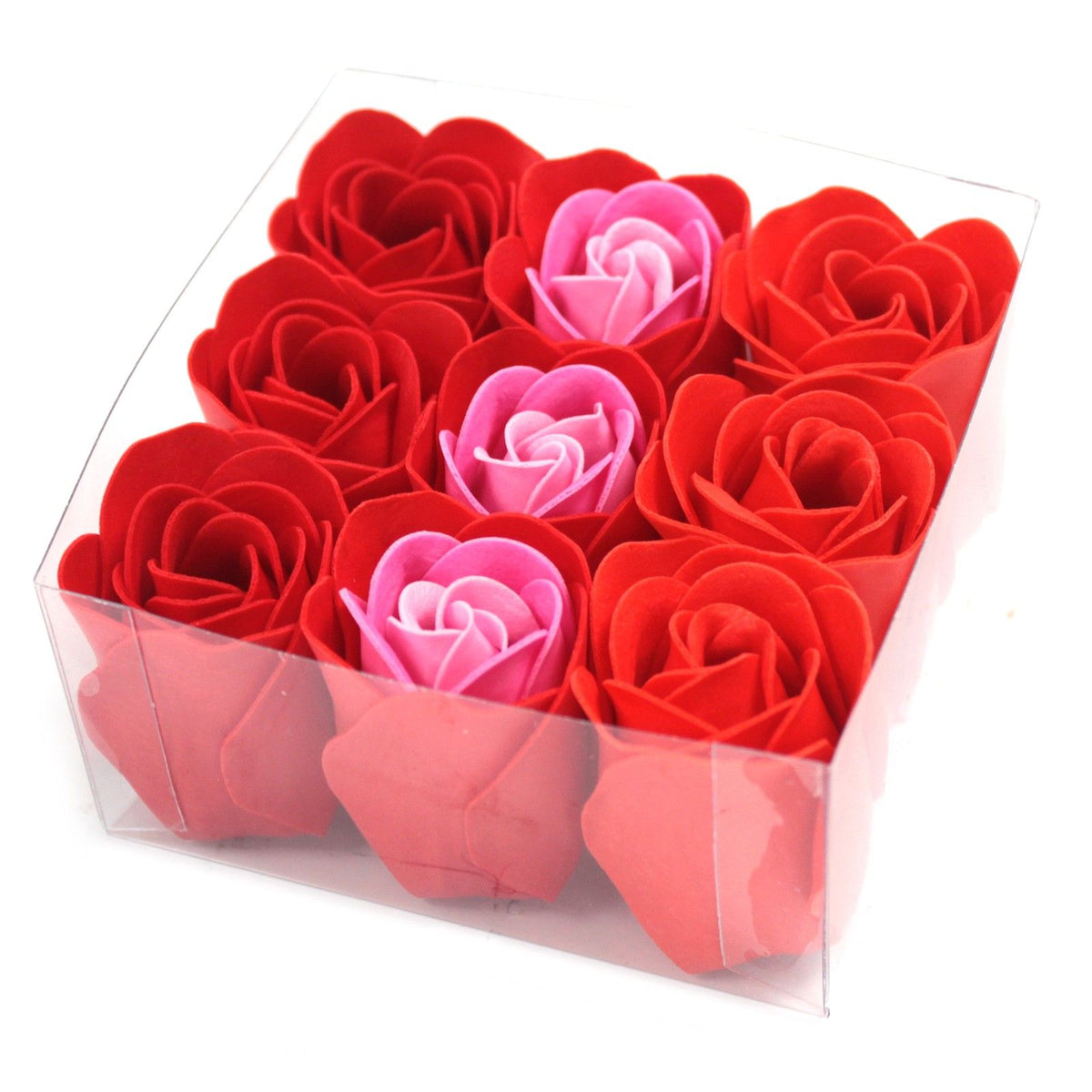 Caixa de 9 Rosas de Sabonete Aromático para Banho