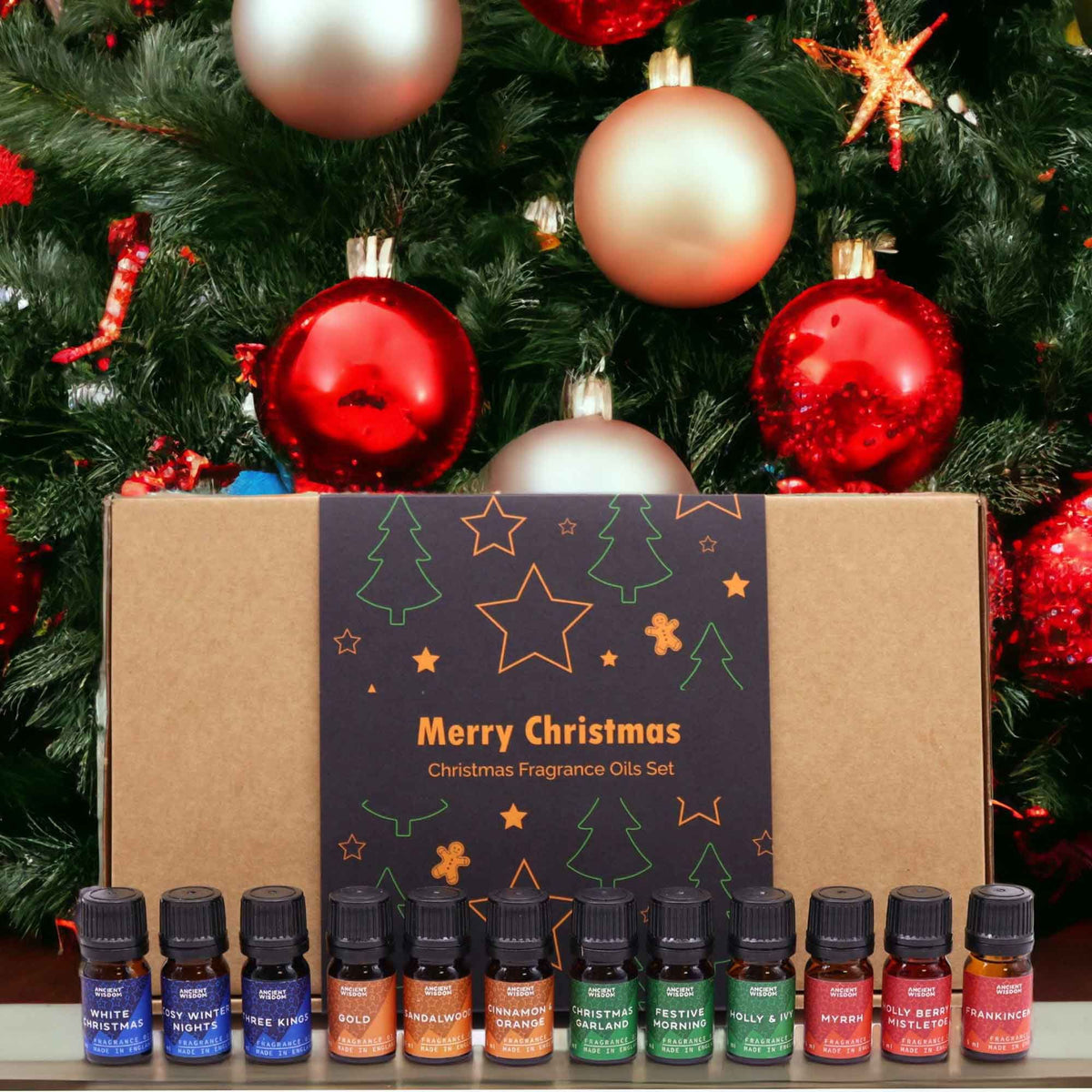 Conjunto 12 Óleos Aromáticos de Natal Holy Scents (60 ml)