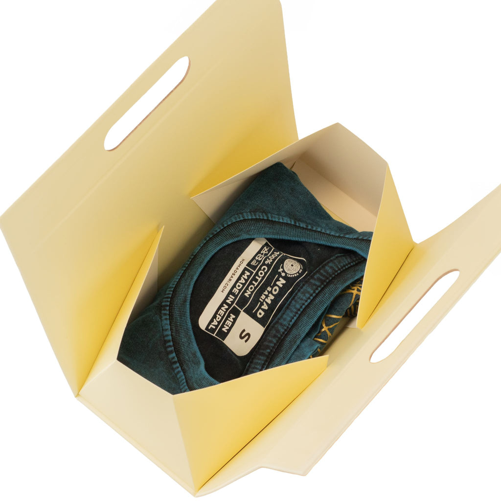 Caixa de Presente com Pega Integrada 20×10×20 cm – Marfim