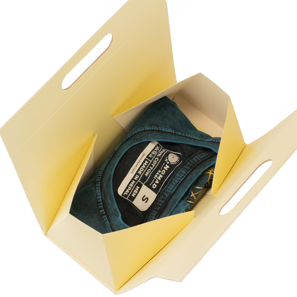 Caixa de Presente com Pega Integrada 20×10×20 cm – Marfim