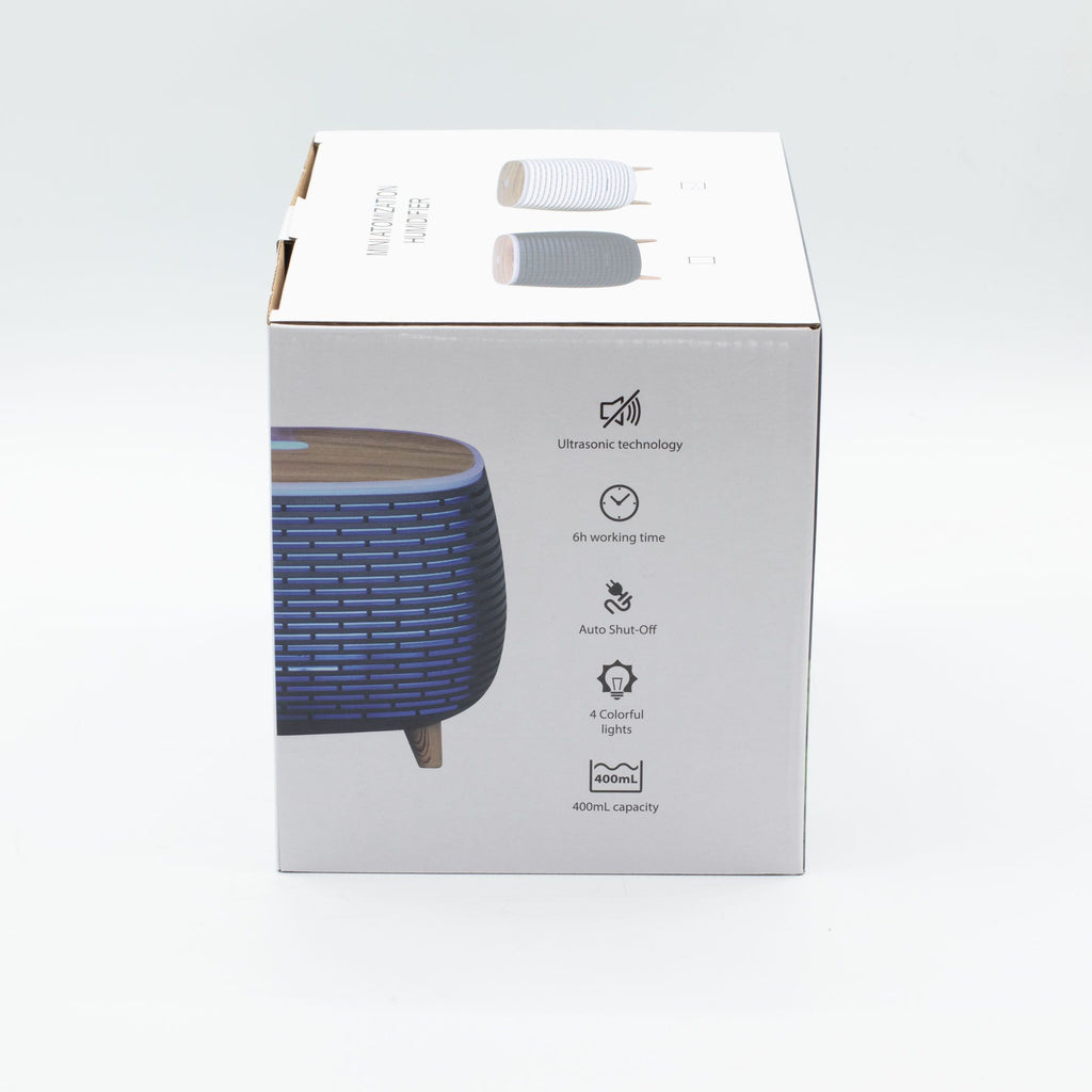 Difusor Ultrassónico Efeito Madeira 400 ml com Controlo Remoto
