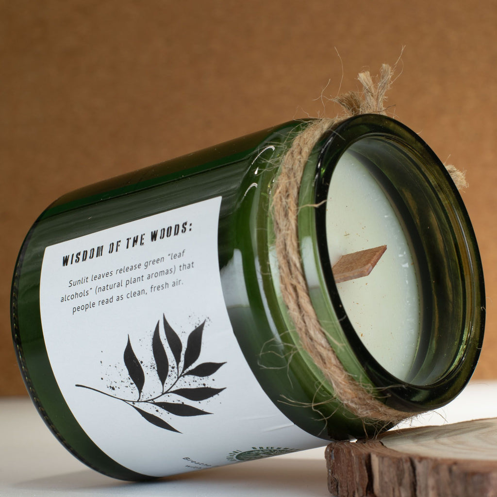 Vela de Soja Greenman Leaves & Linen | Pavio de Madeira