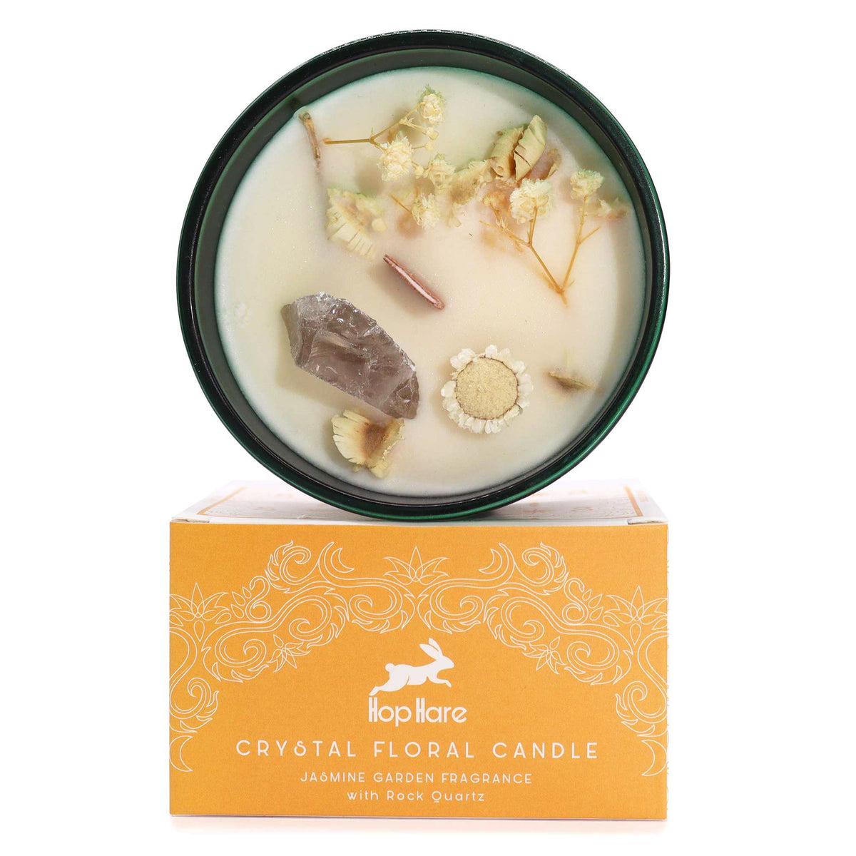 Vela Aromática The Lion: Jasmim, Pavio de Madeira e Quartzo