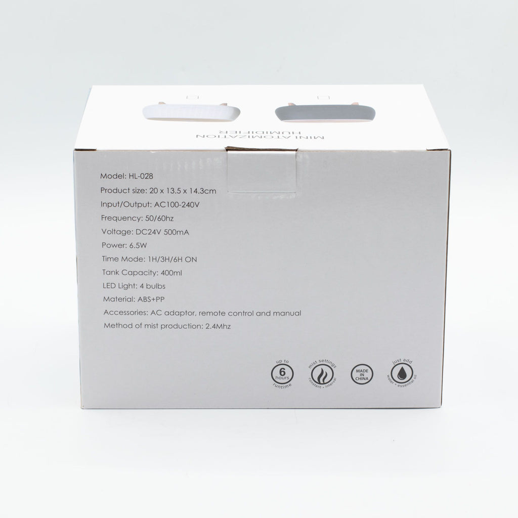 Difusor Ultrassónico Efeito Madeira 400 ml com Controlo Remoto