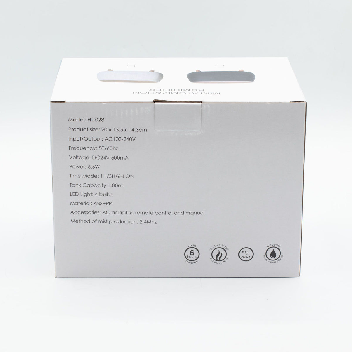 Difusor Ultrassónico Efeito Madeira 400 ml com Controlo Remoto