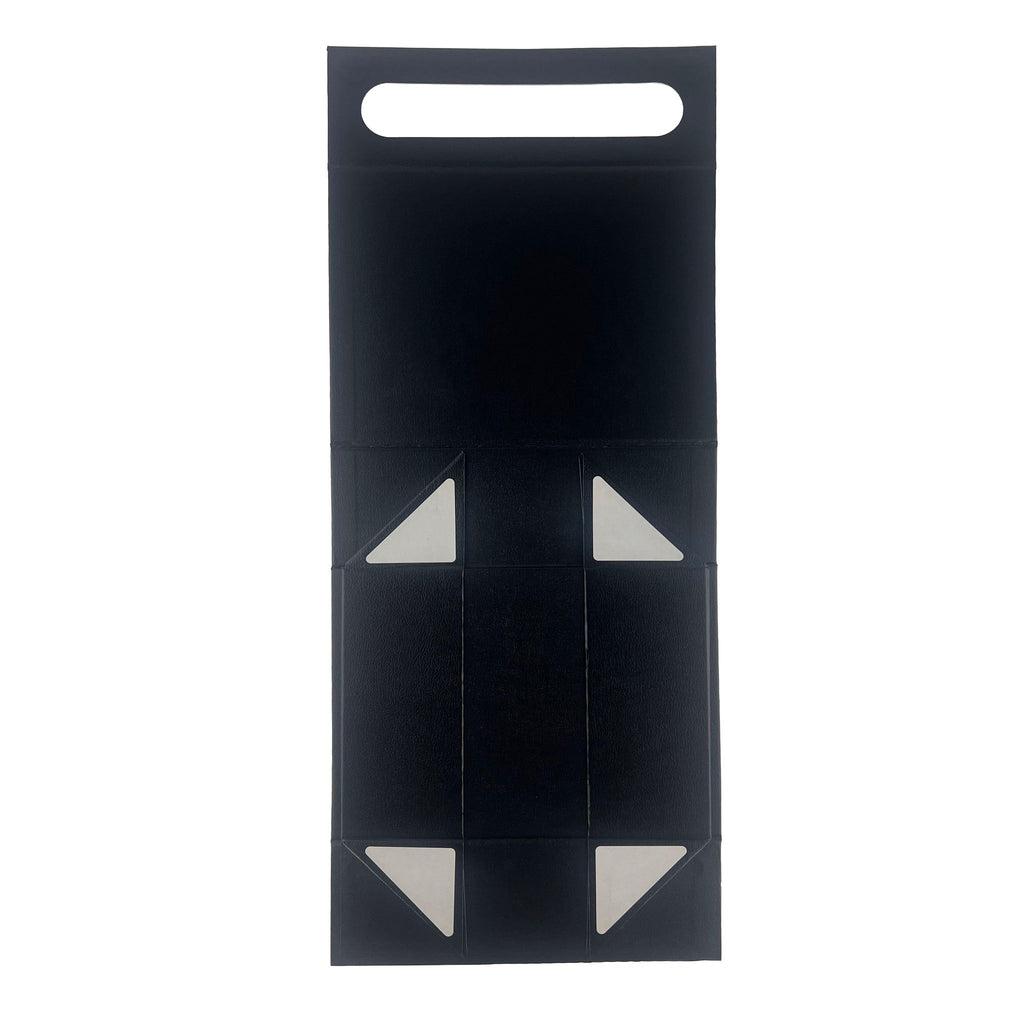 Caixa de Oferta Dobrável Preto Mate com Pega Frontal (24×18 cm)