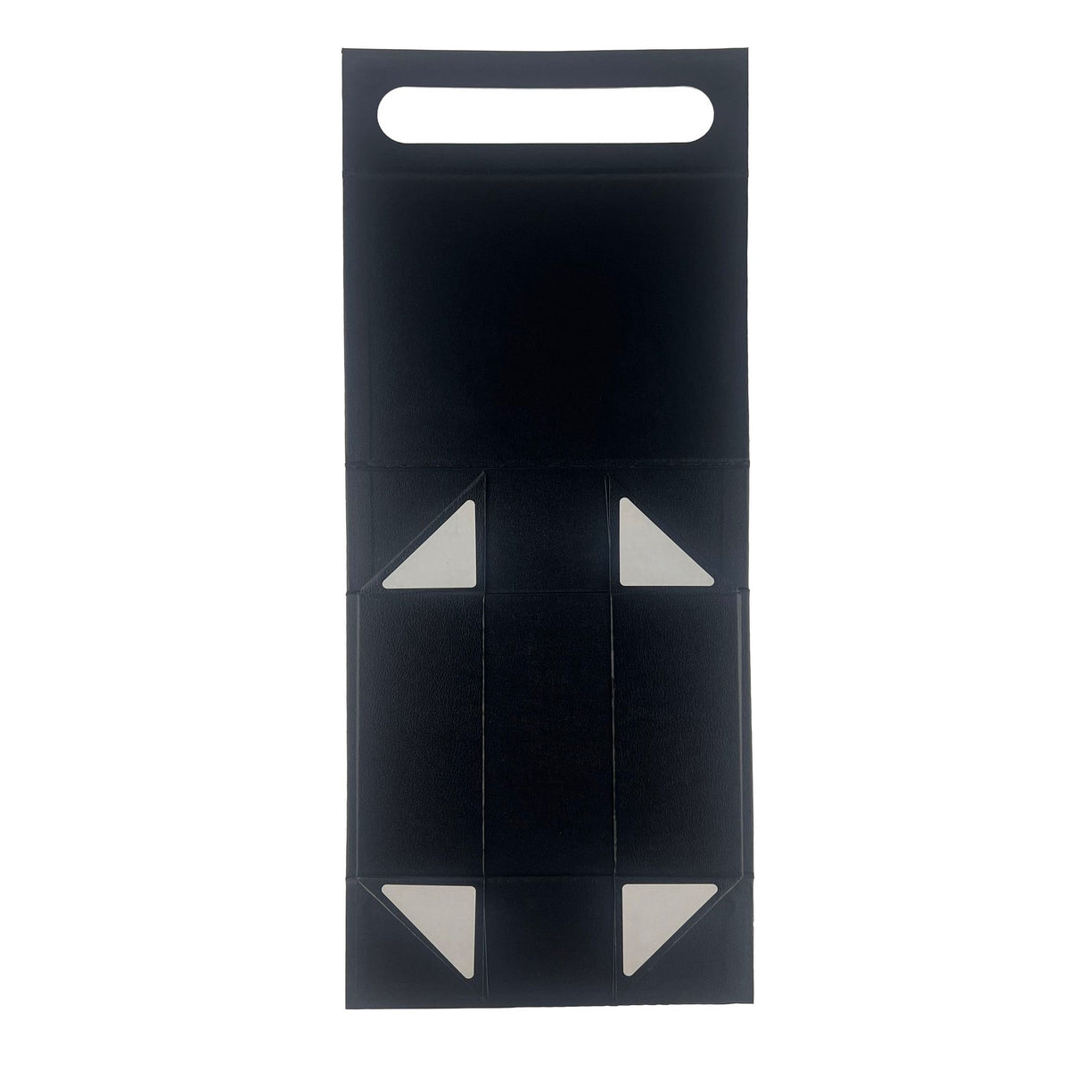 Caixa de Oferta Dobrável Preto Mate com Pega Frontal (24×18 cm)