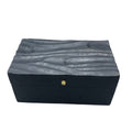 Caixa Decorativa Swirl em Preto Mate e Dourado (22 cm)