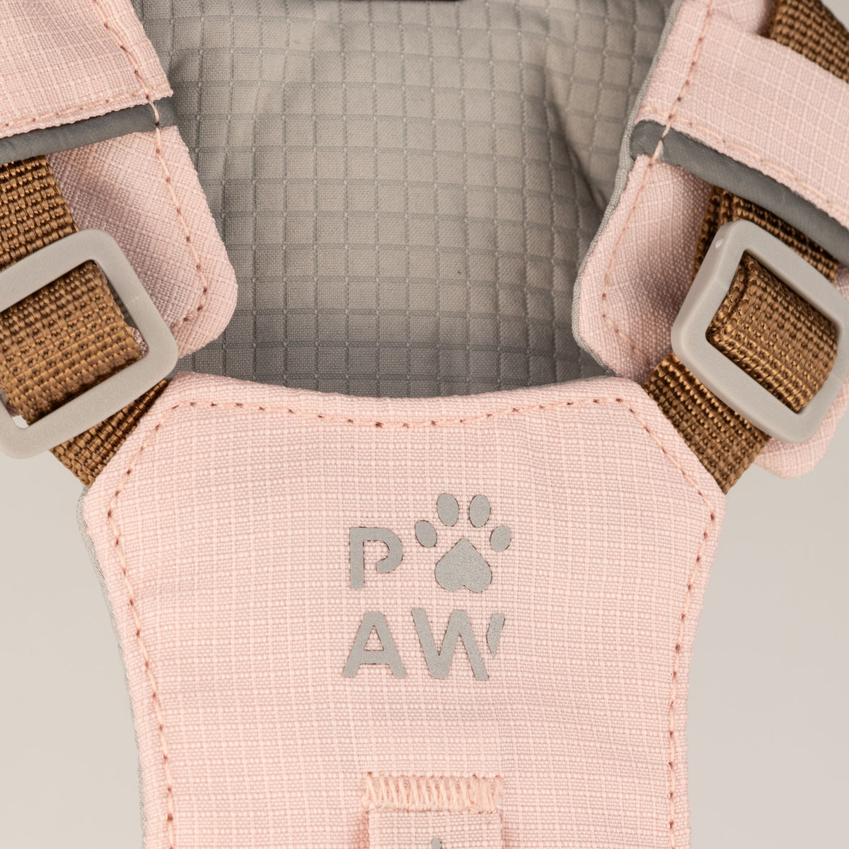 Peitoral para Cão PAW Step-in com Malha Refletora Rosa (S)