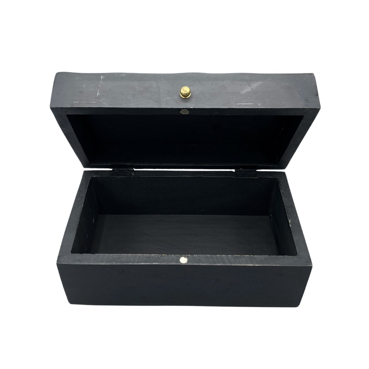 Caixa Decorativa Swirl em Preto Mate e Dourado (22 cm)