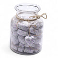 Frasco com Corações em Madeira Decorativa Lavender