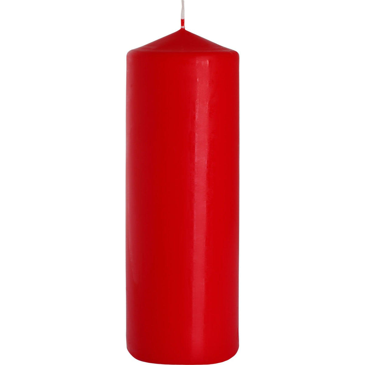 Vela Pilar Cilíndrica Vermelha (80 × 250 mm)