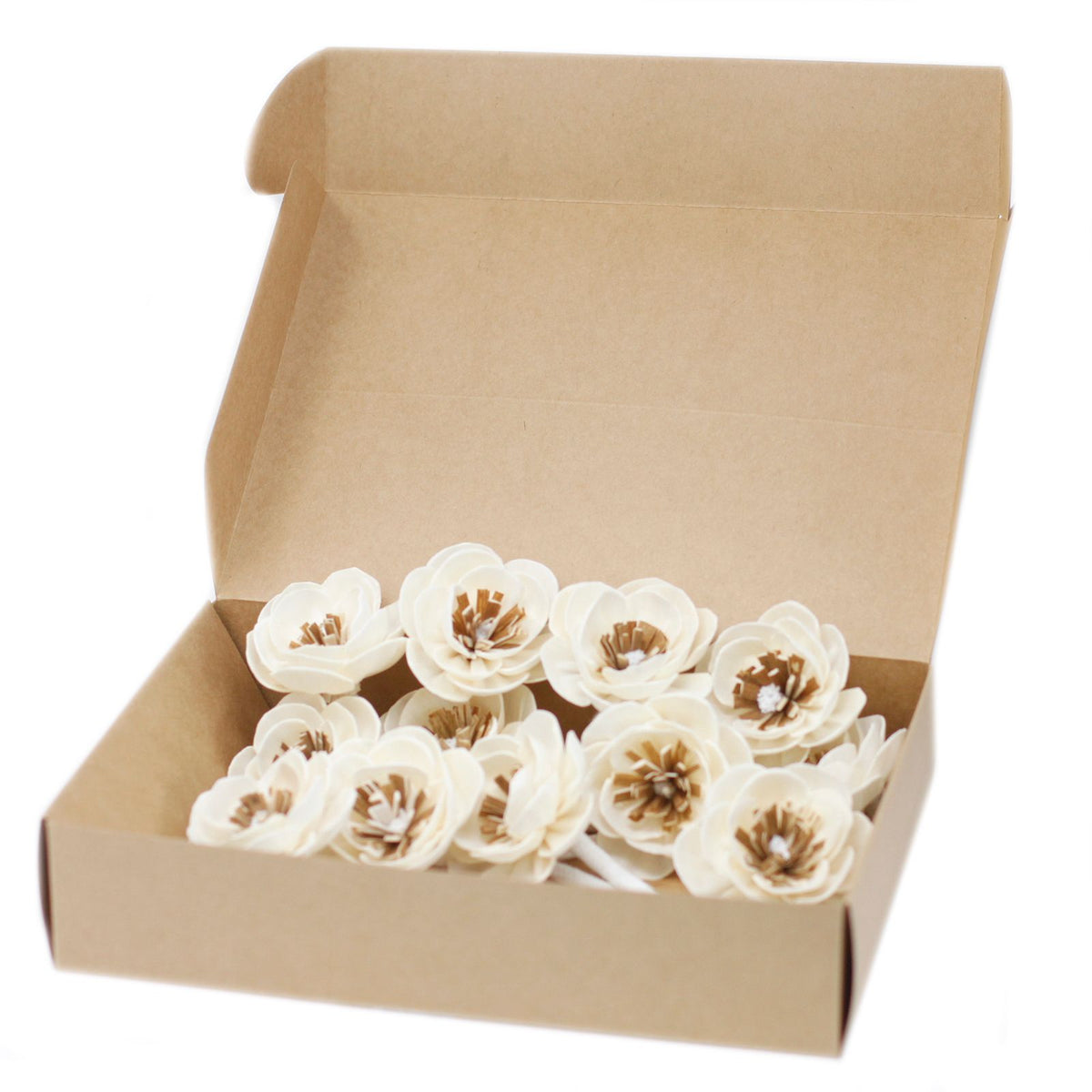 Flores Difusoras em Madeira Sola (Conjunto de 4)