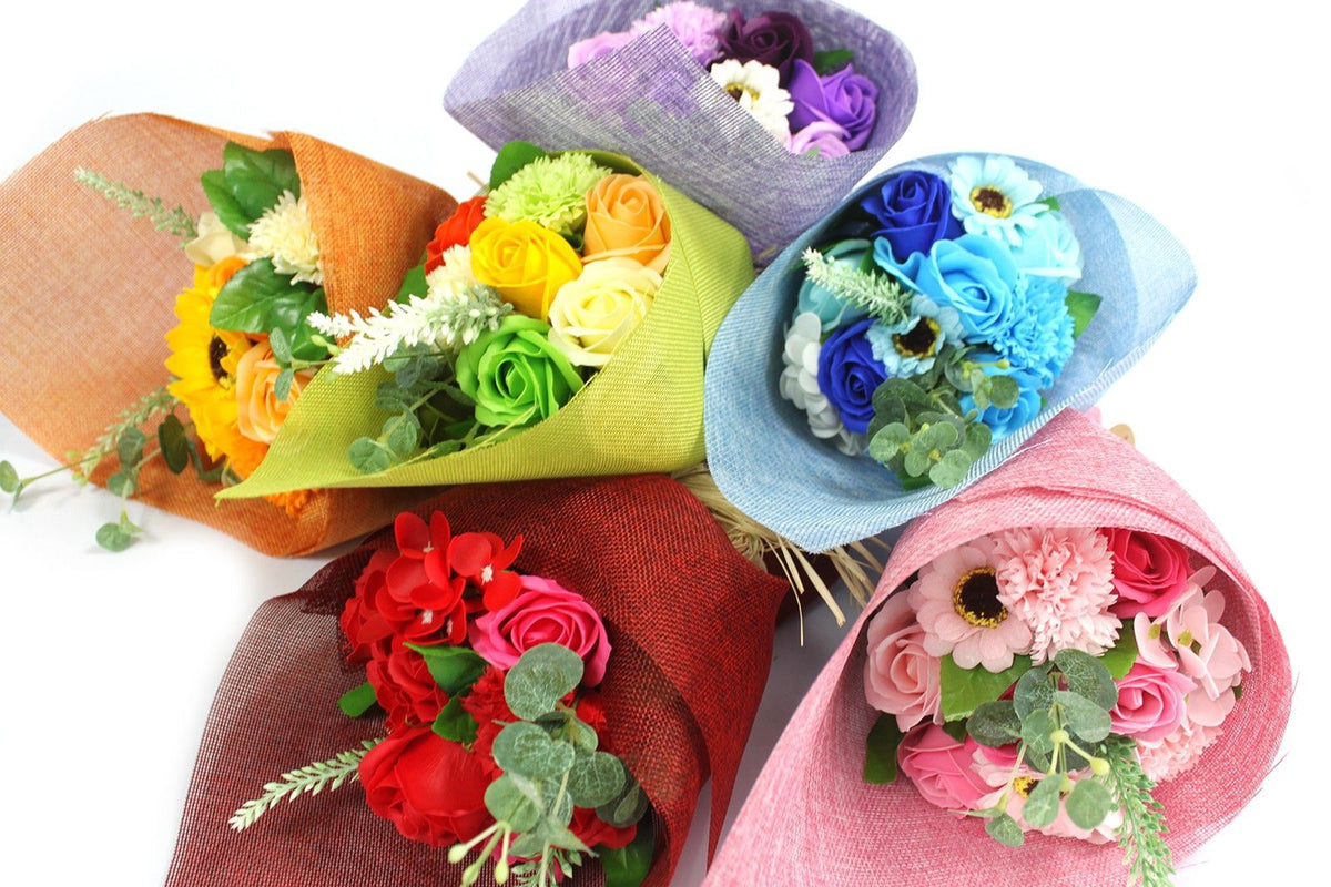 Bouquet de Sabonete Aromático com Base Autoportante